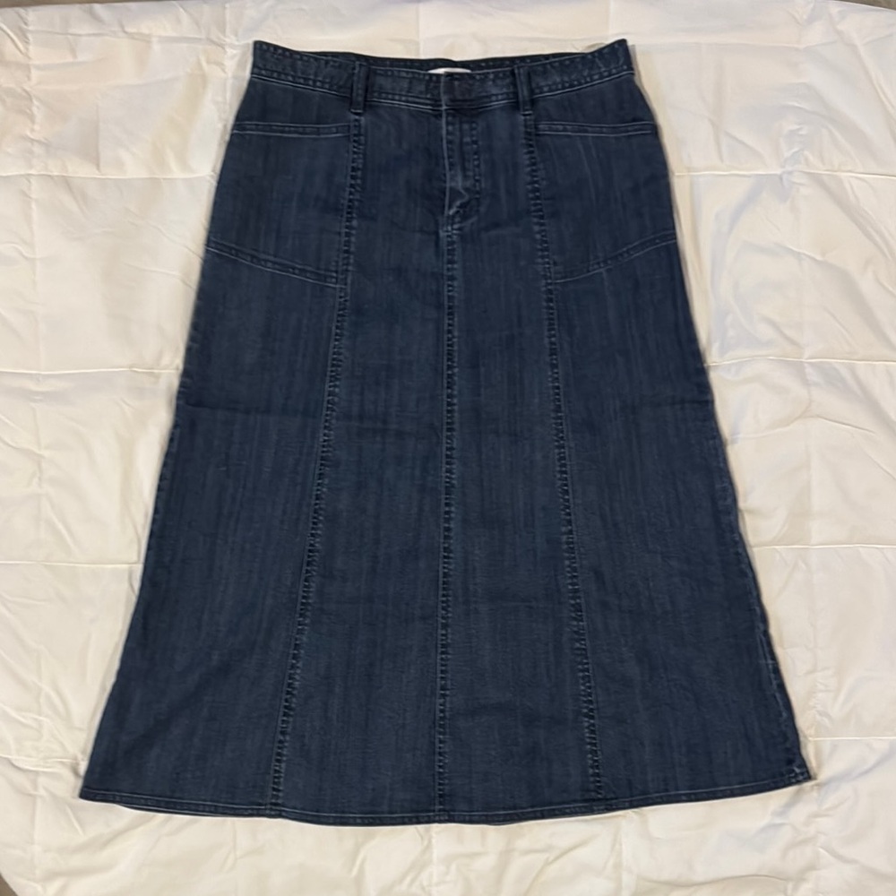 Christopher & Banks Stretch Denim A-Line Skirt